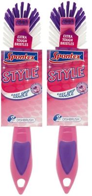 2x Spontex Style kratzfeste Küchenspülbürste