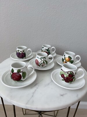 Portmeirion Botanic Garden Cup and Saucer Set of 2 Made in England