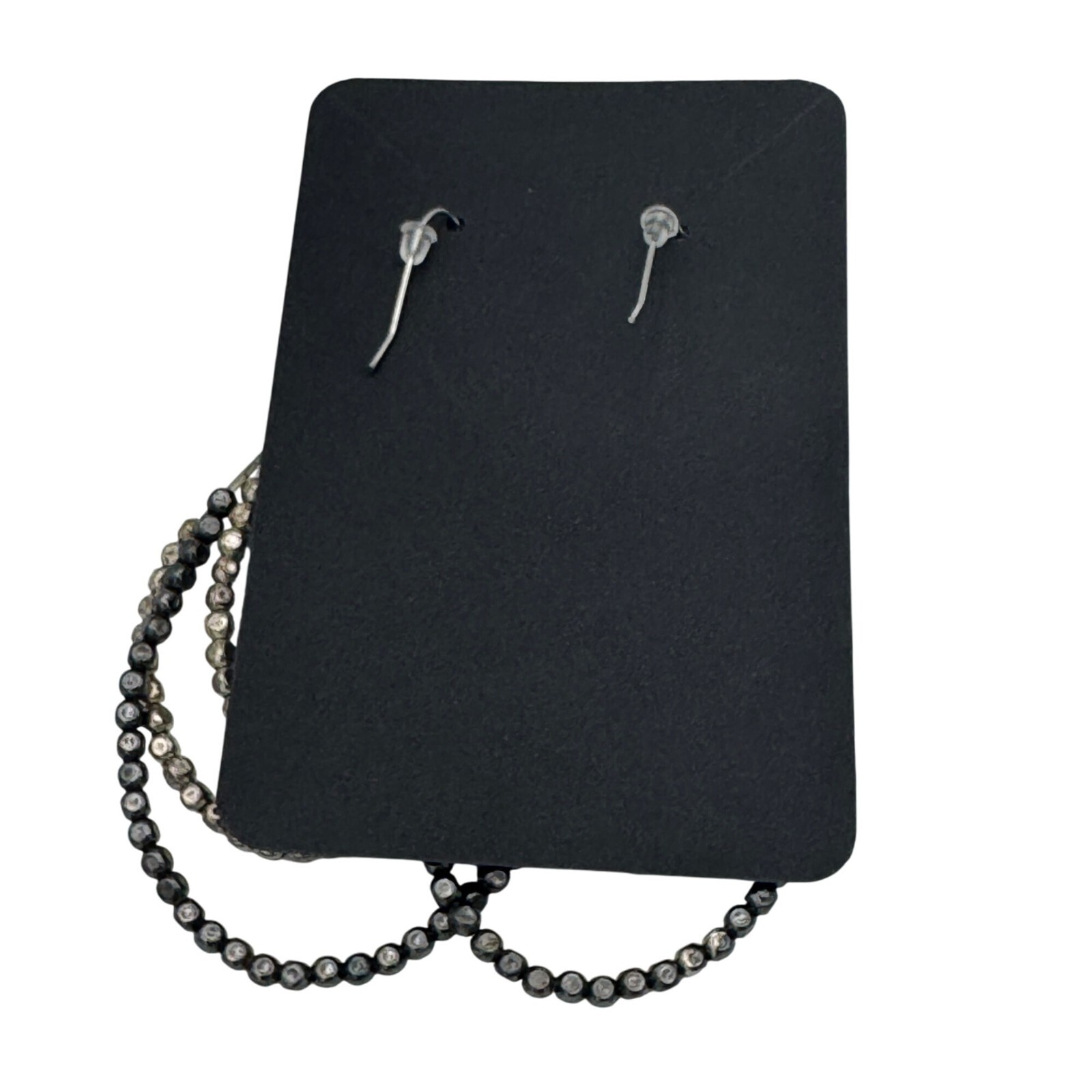 Multi-Strand Metallic Beaded Dangle Earrings - image 4