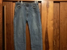 Vintage 90  s Levi  s 505 Orange Tab Jeans Made In USA Size 42x30 See Measurement 