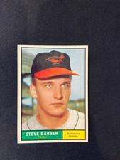Pack Fresh 1961  Topps NMMT or better #125 Steve Barber