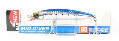 Yo Zuri Duel Hardcore Mid Diver 95 Floating Lure F1191-HIW (5733)