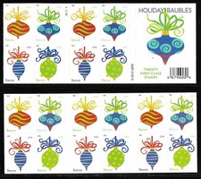 Sc# 4578b GENUINE Convertible Booklet of 20 2011 (44c) BAUBLES --Flawless! MNH
