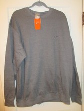 Vintage 90s NIKE mini Swoosh Sweatshirt grey Pullover Crewneck MADE IN USA NWT