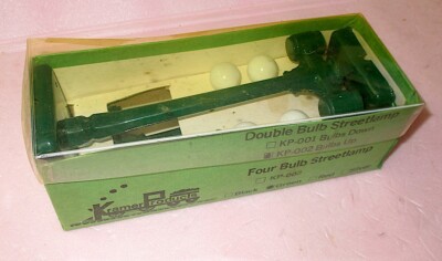 2-Pack Kramer KP-002 Double Street Lamps Lights GREEN Steel 2 Bulb-Up NEW IN BOX