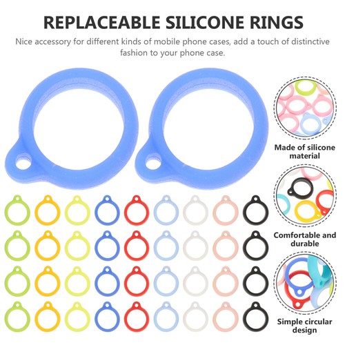 50 Pcs Hanging Rope Silicone Anti-loss Ring Man Universal Phone Lanyard Strap - Photo 10/12
