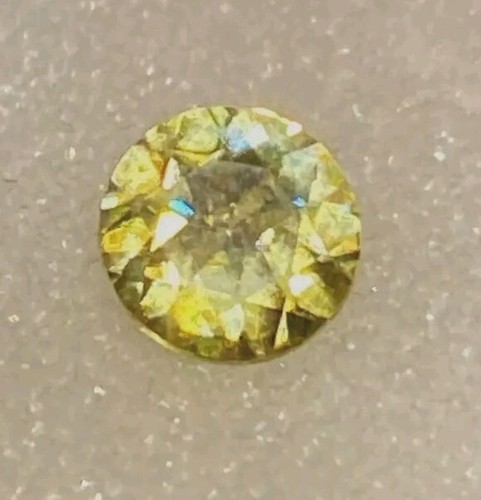 NATURAL UNTREATED SPHENE LIME GREEN AFGHANISTAN 0.75ct ,5.7mm DIA VSI - Picture 4 of 5
