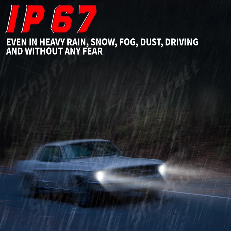 Pair 7"inch LED Headlights Hi/Lo Beam 6000k White For Pontiac Firebird 1970-1976 - Image 2 of 4