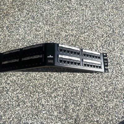 Leviton CAT 48 Port Angled Patch Panel w/ Cat 6A+ Plugs