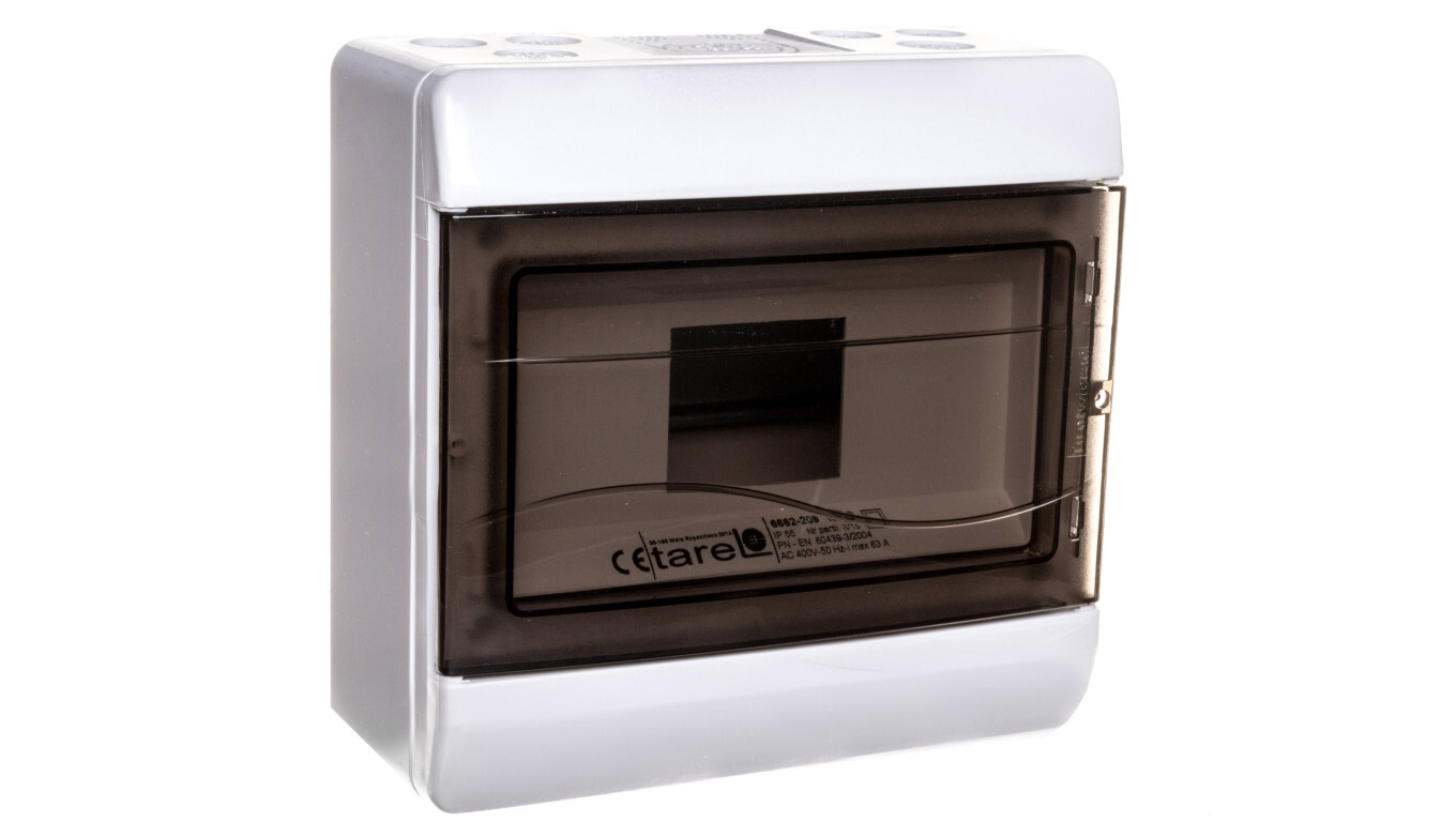 1x9 surface-mounted modular switchboard, PE and N terminals 2x16+8x10mm2  /T2UK