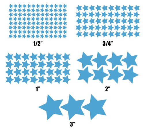 Star stickers! Permanent outdoor glossy vinyl decals - Pick your size and color! - 第 12/14 張圖片