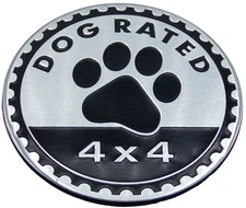 1pc Dog Rated Sticker Decal Emblem 4x4 Badge Auto Truck Fender 6cm 2.36"