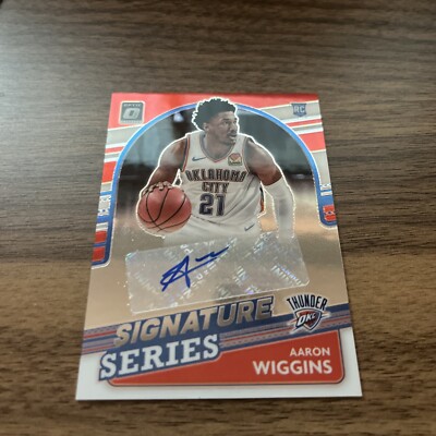 2021-22 Optic Aaron Wiggins Signature Series Rookie Card RC Auto 