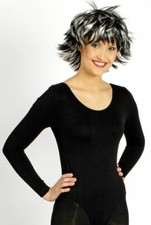 Body schwarz Damen elastisch Tanzbody Fasching Karneval Damenkostüm KK