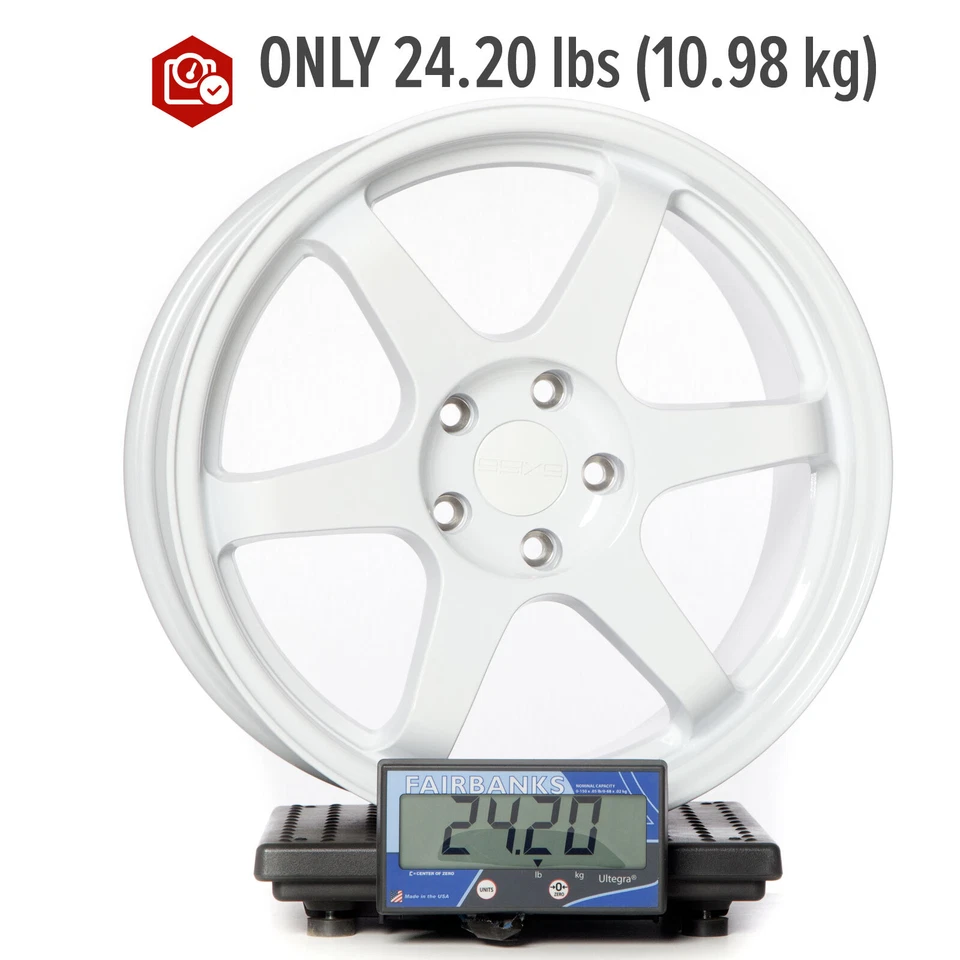 1 9SIX9 SIX-1 18x8,5 5x114,3 +35 RUEDA BLANCA BRILLANTE ESTILO TE37 JDM DERIVA CÓNCAVA Foto 4 de 4