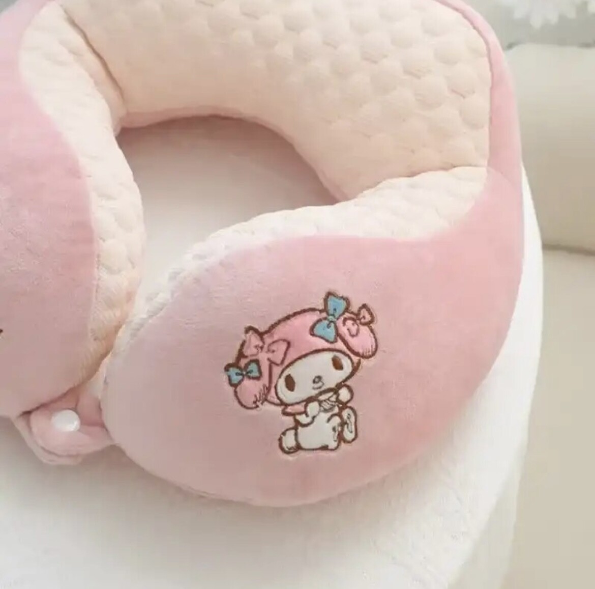1PC My Melody Kuromi Cinnamoroll  U-shaped Cotton Neck Pillow For Travel Comfort