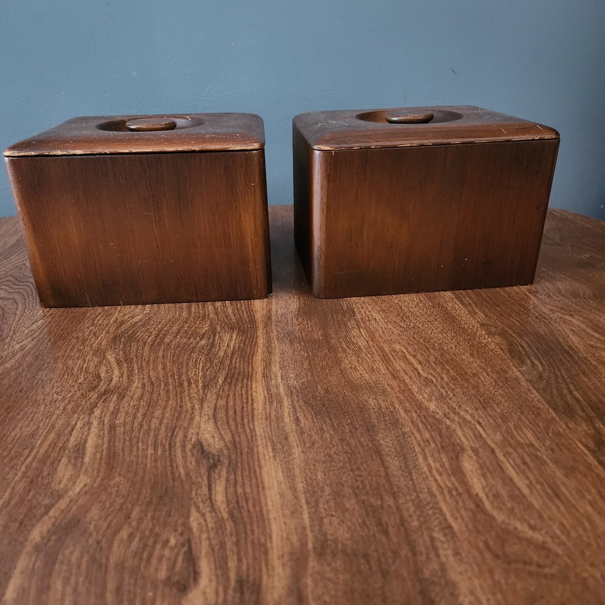 Vintage Kitchen Canister Set: 4 Wood Canisters with Lids | eBay