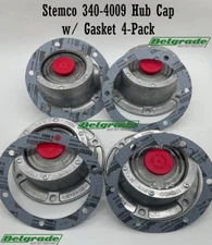 Stemco 340-4009 Hub Cap w/ Gasket 4-Pack No Side Fill ALT# 300-4009