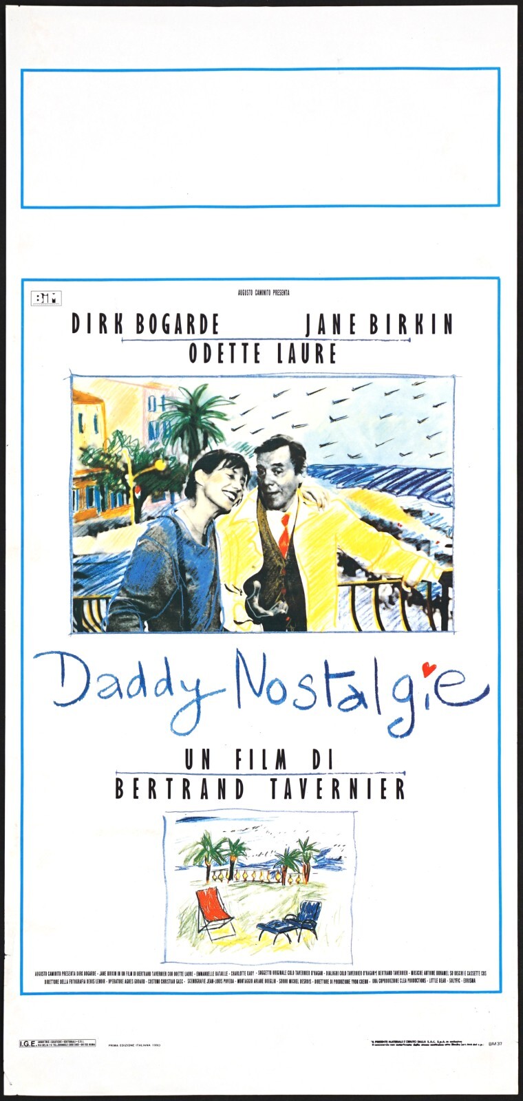 Locandina originale film Daddy Nostalgie (1990) - Regia di Bertrand Tavernier