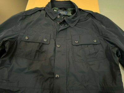 POLO RALPH LAUREN AVIATOR NAVY PARATROOPER JACKET SIZE LARGE NEW