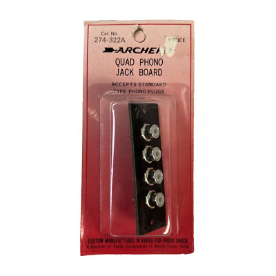 Archer Electronics (Radio Shack) Quad Phono Jack Board  NOS  274-322A