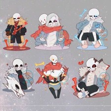 Anime Undertale Sans Asriel Frisk Papyrus Acrylic Keychain Keyring Pendant Toy