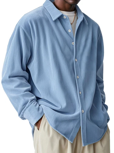 Para hombres Camisa de Pana Chaqueta Moda Chaqueta Informal Manga Larga Suelto Cárdigan Prenda para el torso - Imagen 14 de 31