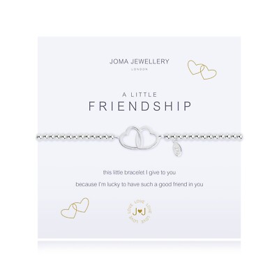 Joma Jewellery Silver Plated Beaded Bracelet A Little FRIENDSHIP + Gift Bag 1926