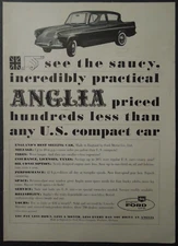 1960 English FORD Line ANGLIA Magazine Ad - Ford Motor Company