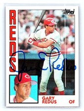 1984 Topps #475 Gary Redus On Card Autograph Reds
