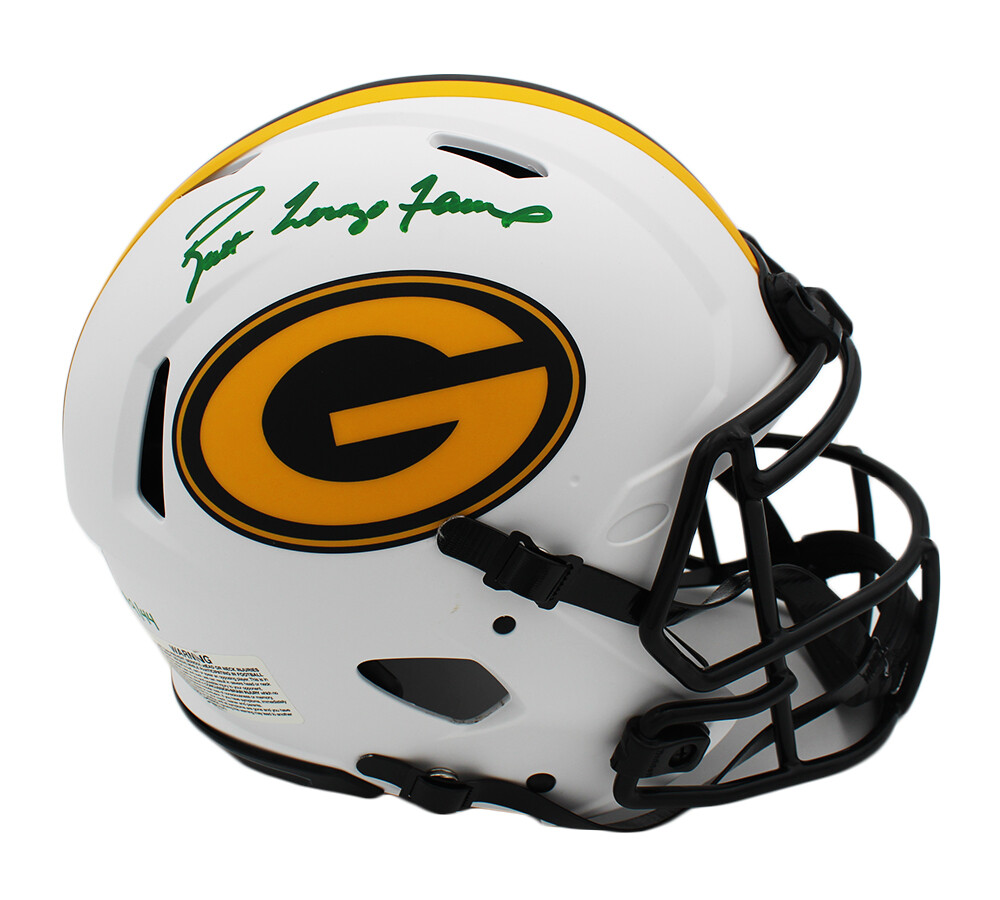 Brett Favre Autographed Signed Green Bay Packers Brett Lorenzo Favre Speed Auth Lunar Helmet -LE of 44 