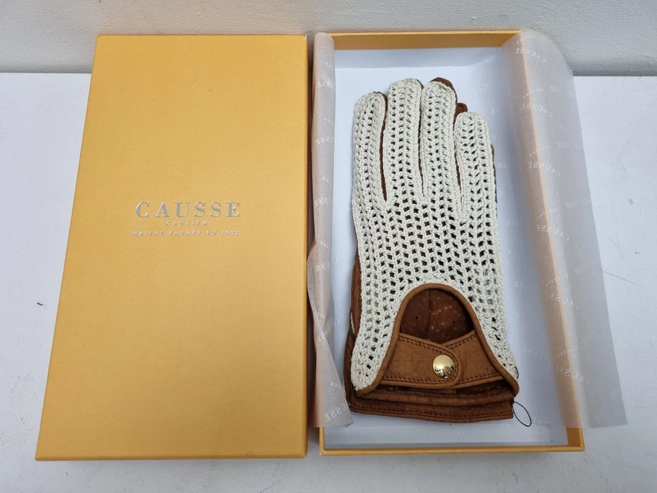 CAUSSE RIDER CORK Paire de gants de conduite crochet pécari homme taille 7.5 - Photo 1/4