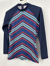  110 JCREW SMALL Long-Sleeve Half Zip Rash Guard Swim TOP