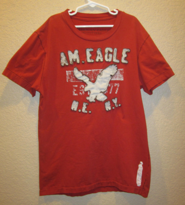 T-shirt Grunge American Eagle Rouge Déchiré évasé - Taille XXL - Neuf Sans étiquettes
