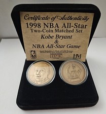 1998 Kobe Bryant All Star Highland Mint Two Coin Bronze Set Limited Edition
