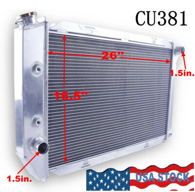 3 Row Aluminum Radiator fit 1971-1973 Ford Mustang Fairlane Torino LTD Cougar V8