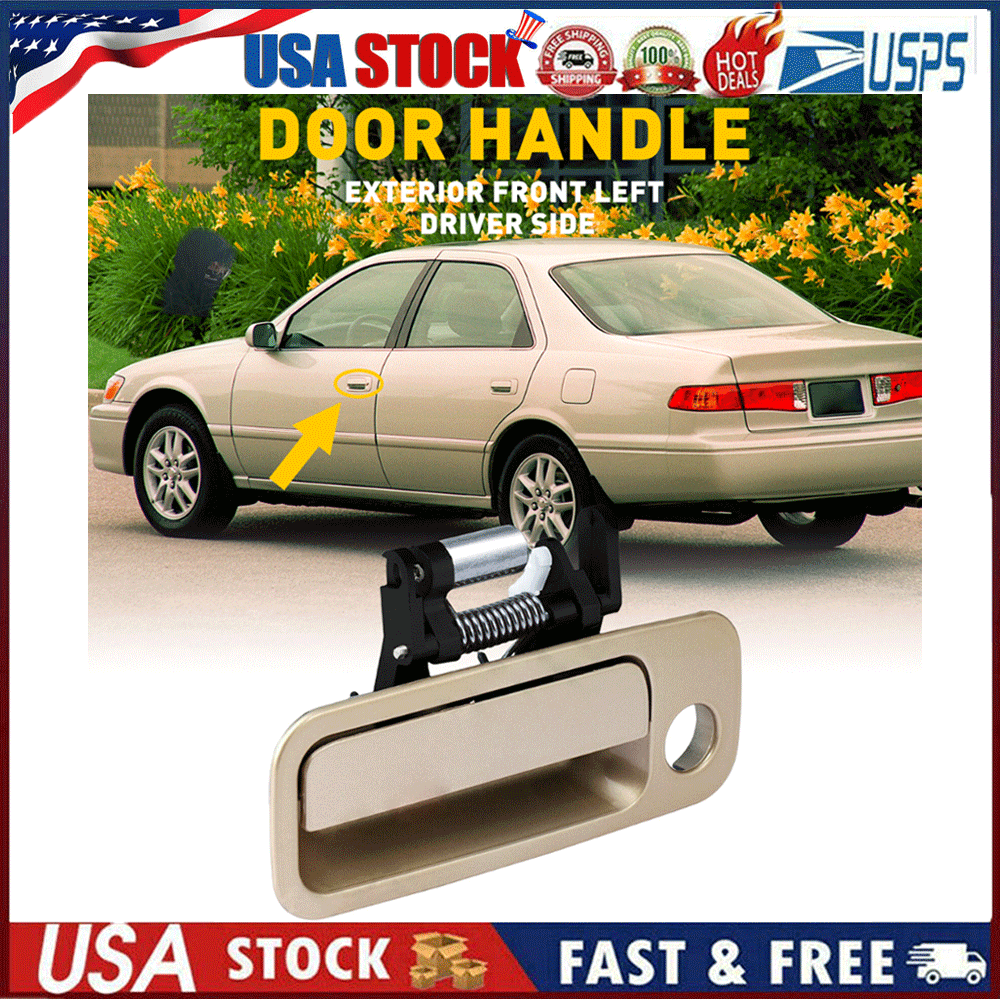 Door Handle Outside Beige Front Driver Side Left LH fits 19972001