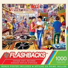 MasterPieces - Flashbacks - Vintage Vinyl Records 1000 Piece Jigsaw Puzzle