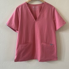 Figs Womens Size XL Pink Technical Collection Scrub Top Nurse Doctor Medical