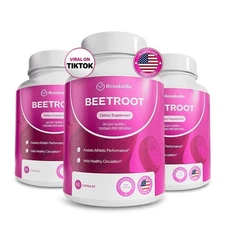 3-Pack beetroot capsules support blood pressure and circulation, improve energy 