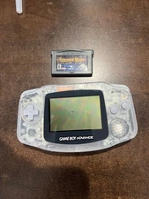 Gameboy Advance Clear Transparent - Excellent Shape with Game Included!