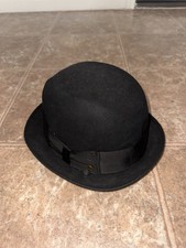 VTG Champ Feel the Felt Kasmir Fedora Hat 7-3/8 Black 1950s Great Shape 