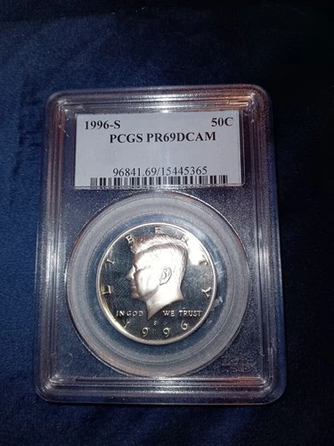 1996 S Silver Proof Kennedy Half Dollar 90% Silver PCGS PR69 DCAM