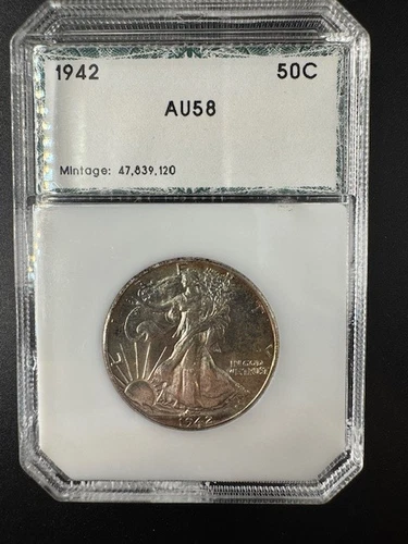 1942 Walking Liberty Half Dollar – About Uncirculated (AU) – Original 90% Silver