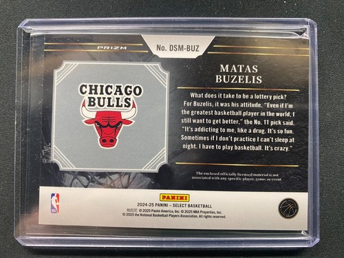 2024-25 Select RC Matas Buzelis #11 Draft Selections Material Chicago Bulls - Picture 18 of 22