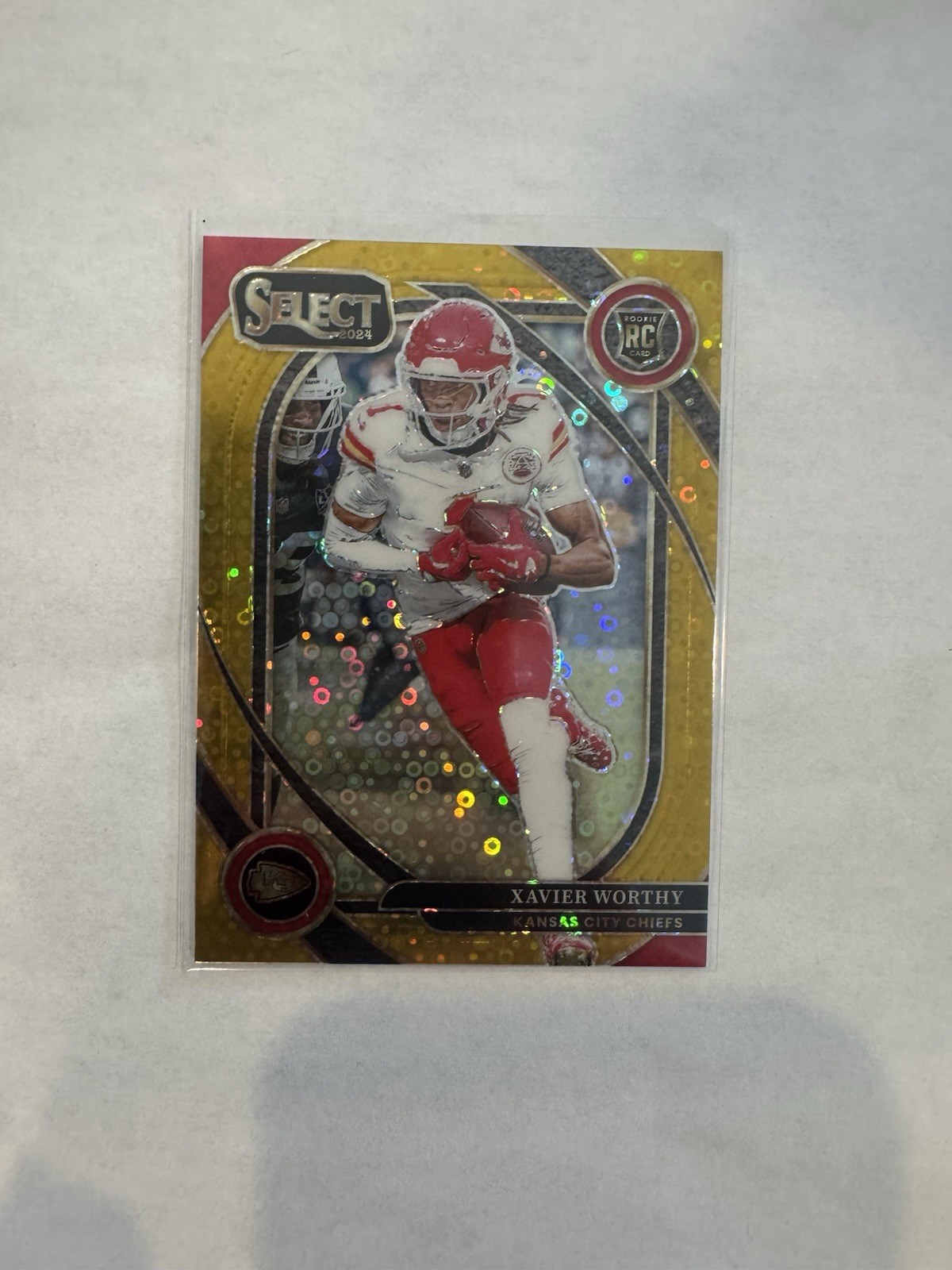 XAVIER WORTHY 2024 Panini Select /10 Gold Disco Chiefs Rc Rookie Club Level