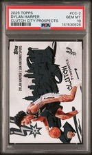 2025 Topps Basketball # CC-2 Dylan Harper Clutch City Prospects PSA 10 GEM MINT!