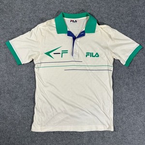 VTG Fila Tennis Mens Polo Shirt 80s/90s Teal Blue Made In Italy - Size 40