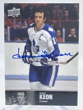 2024-25 Upper Deck Engrained Icons Dave Keon Auto Toronto Maple Leafs