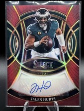 Jalen Hurts Philadelphia Eagles 2025 Select Prizm Maroon Signatures /75